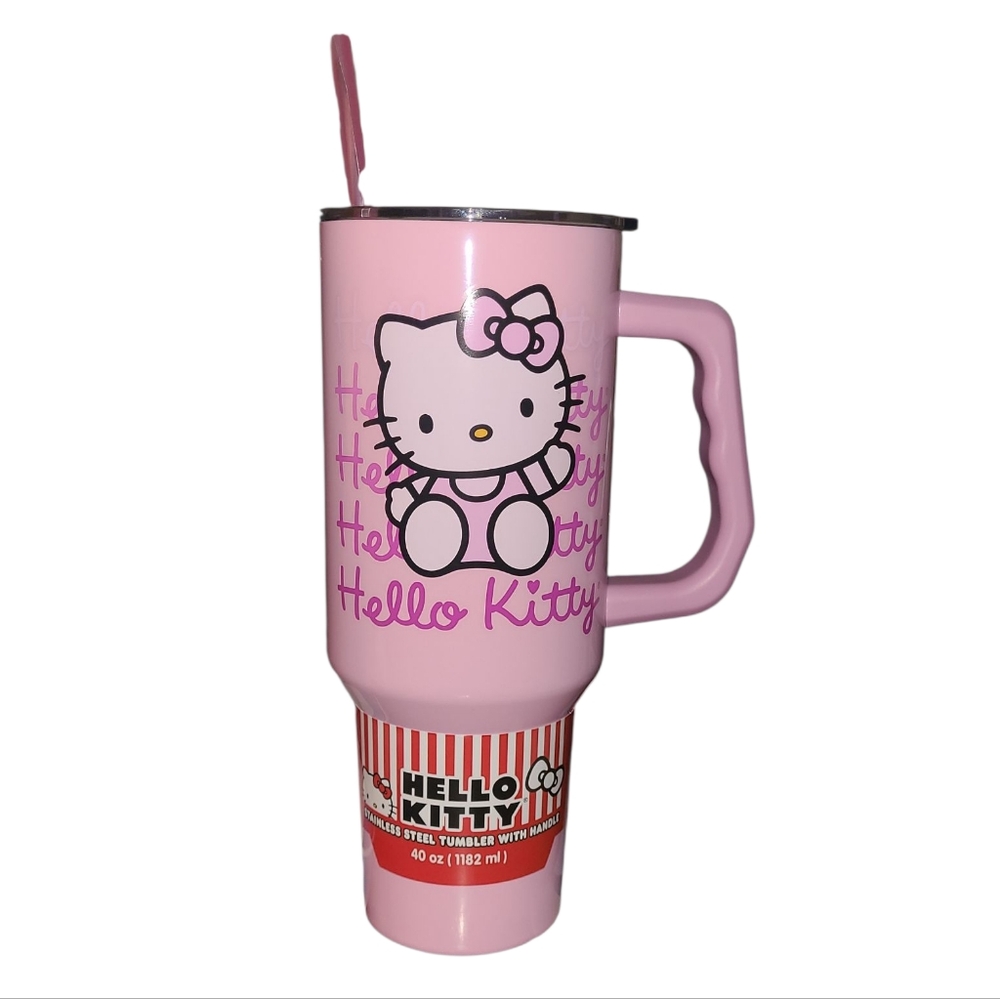 Hello Kitty Pink Tumbler with Straw - 40oz